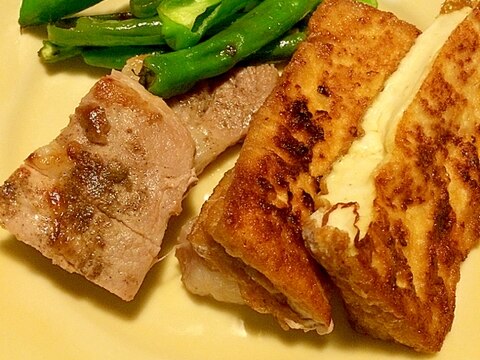 焼きトリオ☆豚肉と厚揚げとピーマン